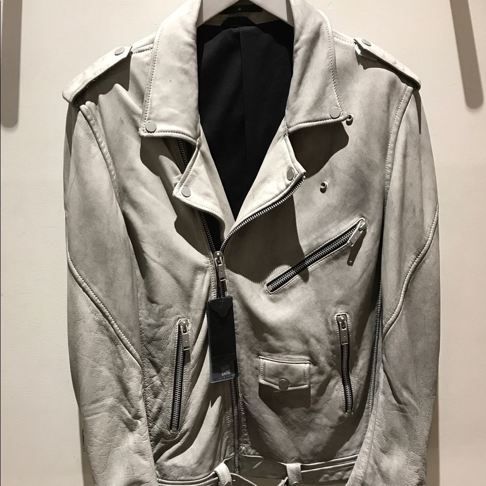 Men’s Leather jacket (white) - JUNK de LUXE - NEW